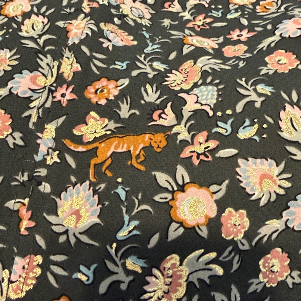 PRICE DROP!! LOFT SLEEVELESS PRINT BLOUSE EUC - Picture 5 of 5